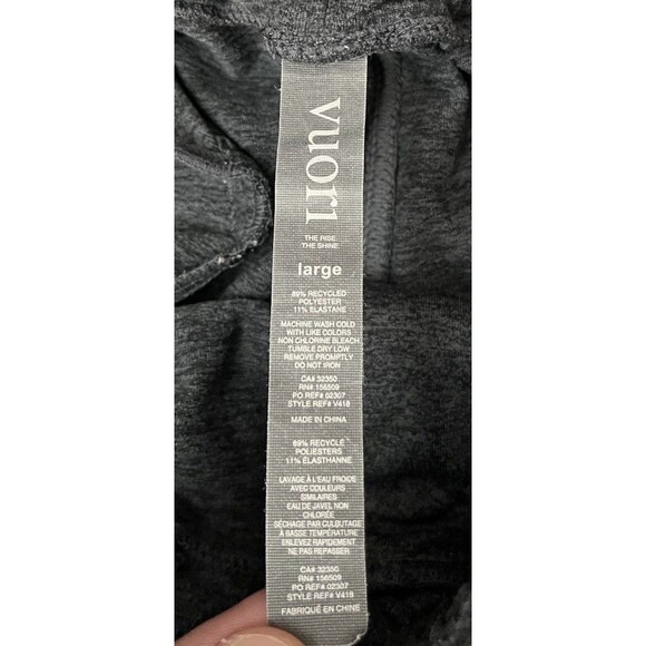 Vuori Men’s Sz L PONTO PERFORMANCE PANTS Drawstring Joggers Heathered Charcoal - Picture 8 of 8